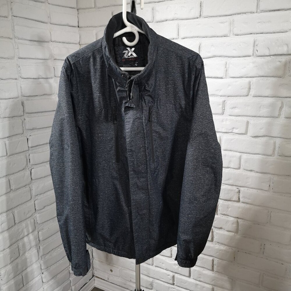 ZeroXposur Men's Size Large Dark Grey Zipper & Velcro Closure Jacket